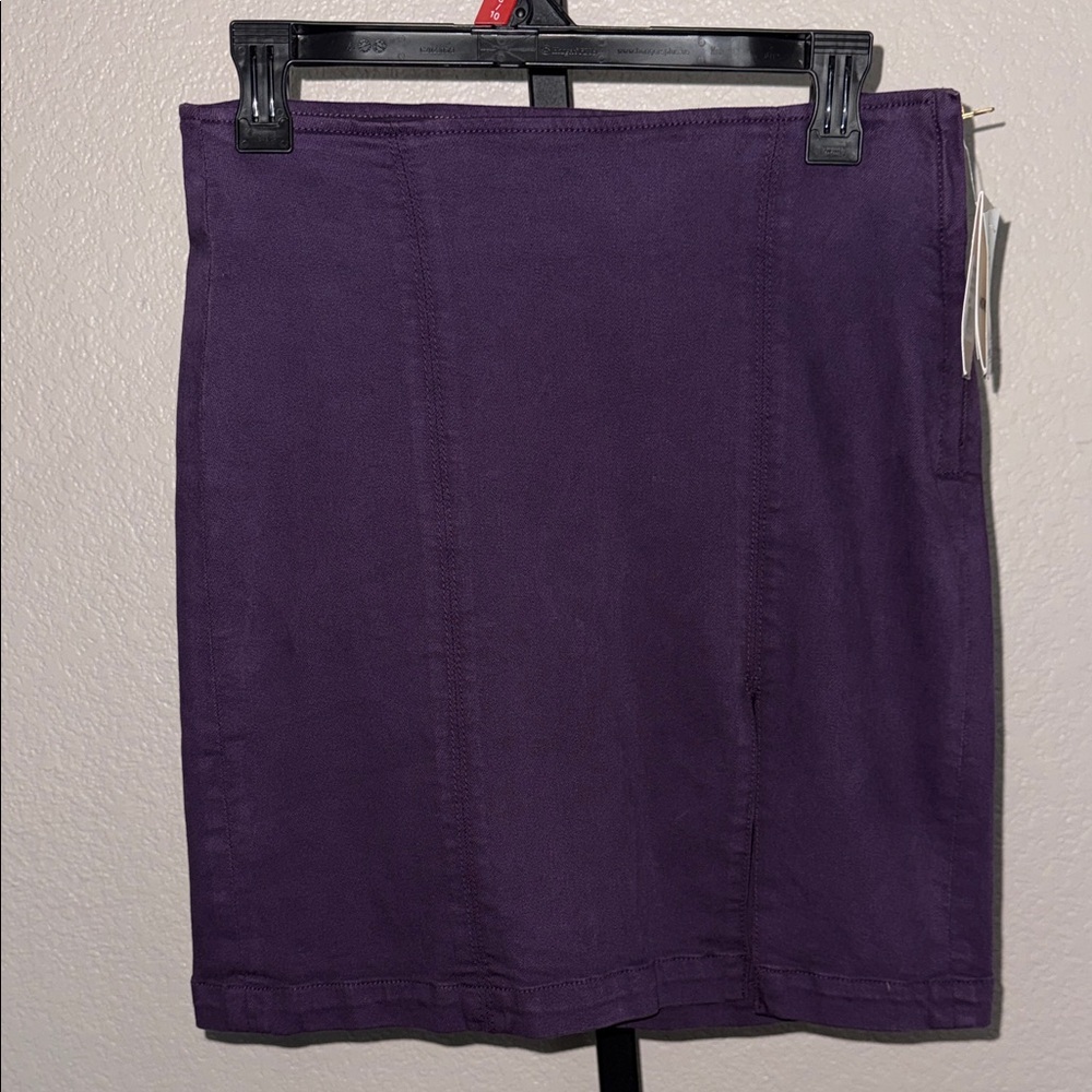 MOTHER The Side Slitter Mini Purple BlackBerry Cordial Skirt NWT MSRP $168 sz 28